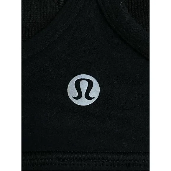 Lululemon Flow Y Bra Nulu Light Support A-C Cups Sports Bra Black Sz 4 Racerback - Picture 5 of 8